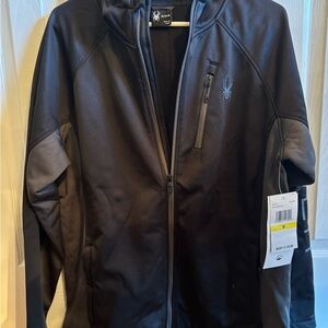 Men’s SPYDER Tempo Full Zip Jacket ~ Black ~ M